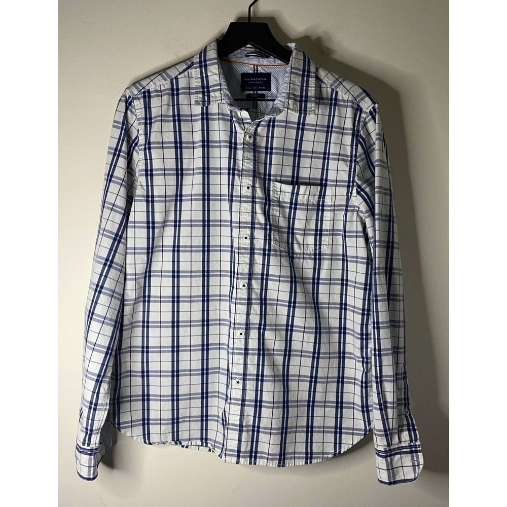 Denim & Flower Ricky Singh Long Sleeve Plaid Button Down